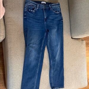 Women's Skinny Stretch Jeans in Dark Blue